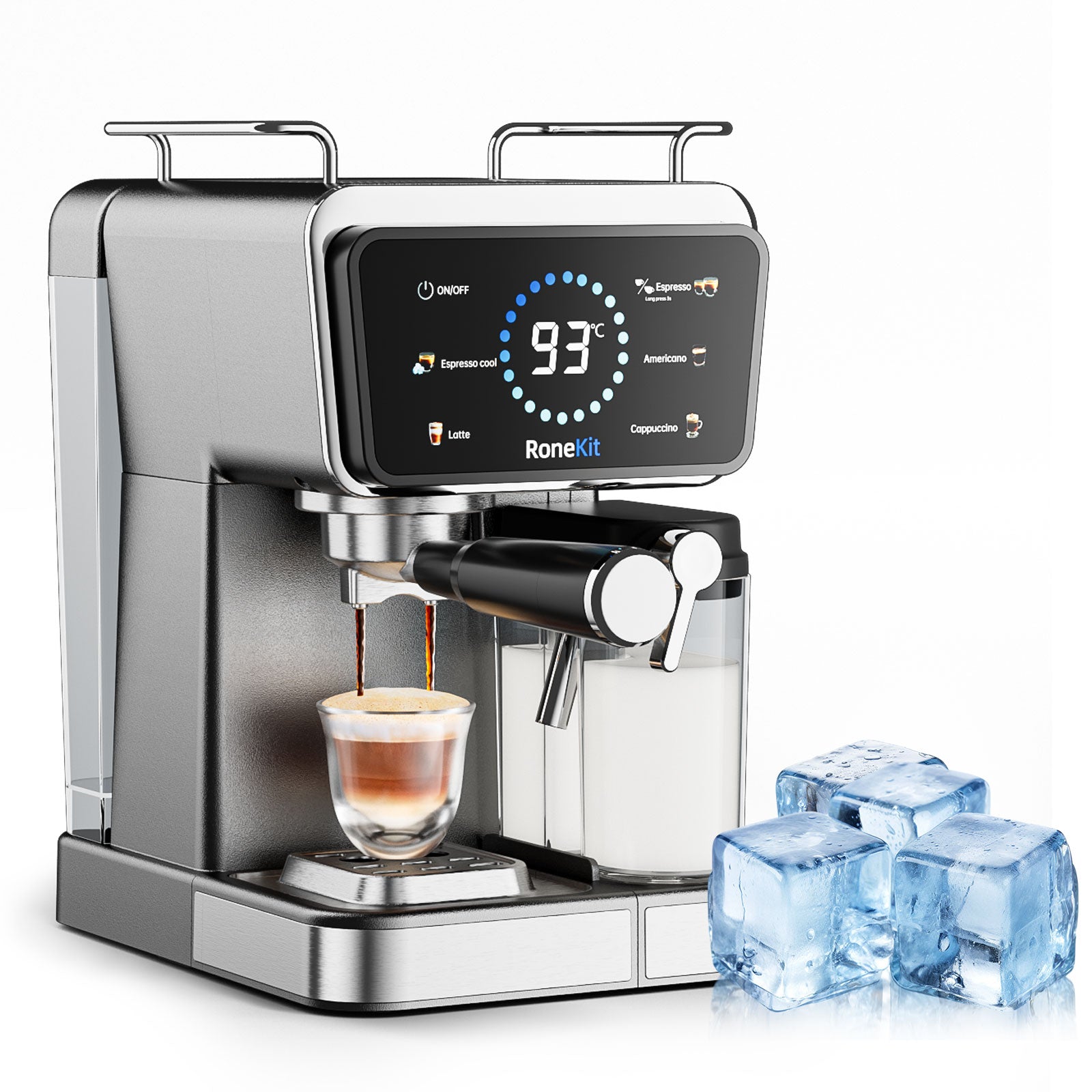 Espresso Coffee Maker with Milk Tank