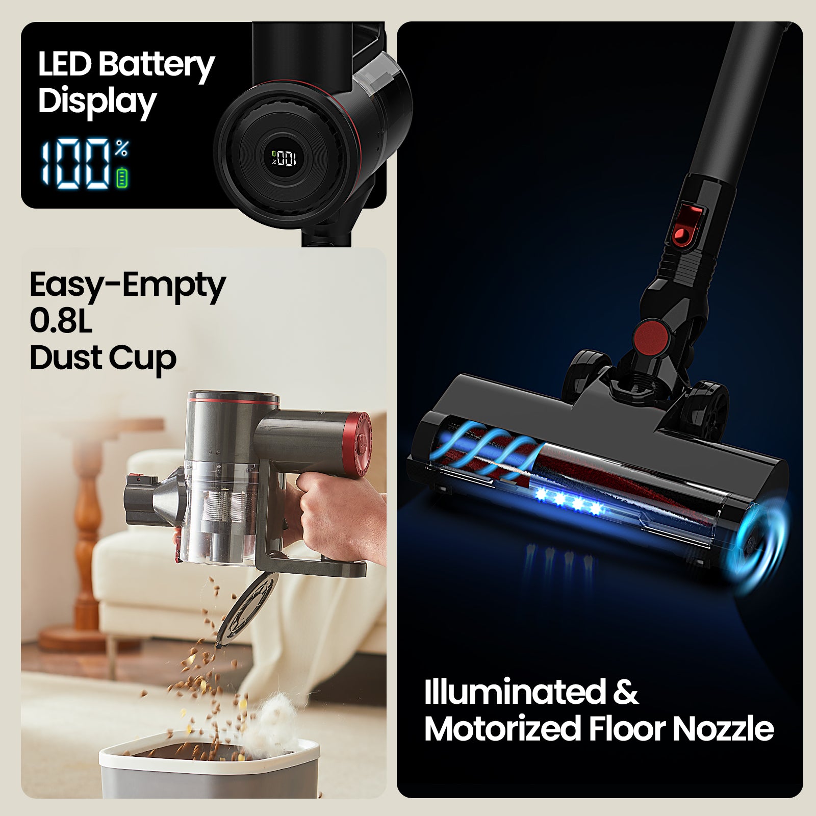 V200 Cordless Vacuum - Bendable Wand