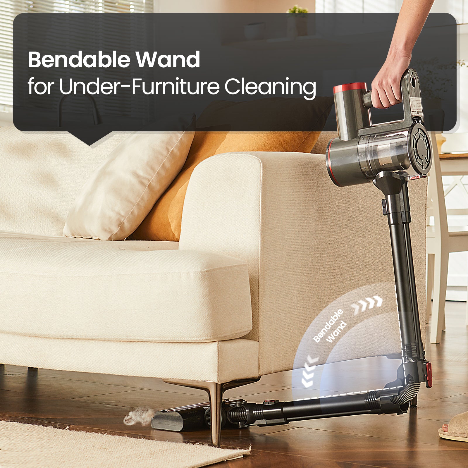V200 Cordless Vacuum - Bendable Wand